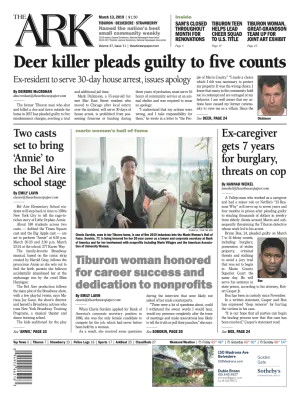 Front page of The Ark, March 13, 2019