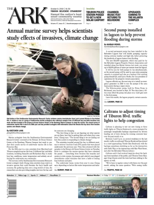 Front page of The Ark, October 9, 2019