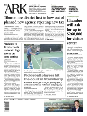 Front page of The Ark, October 16, 2019
