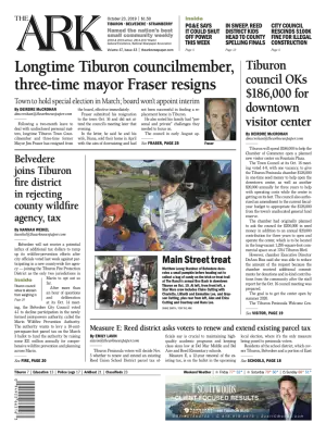 Front page of The Ark, October 23, 2019