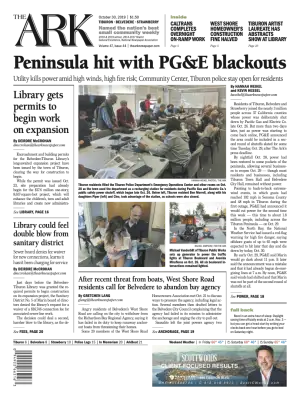 Front page of The Ark, October 30, 2019