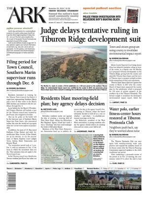 Front page of The Ark, November 20, 2019