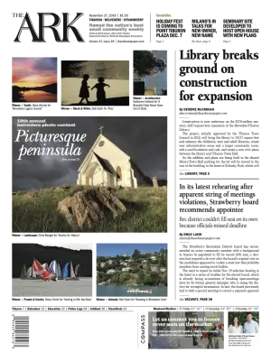Front page of The Ark, November 27, 2019