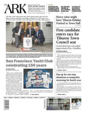 Front page of The Ark, December 4, 2019
