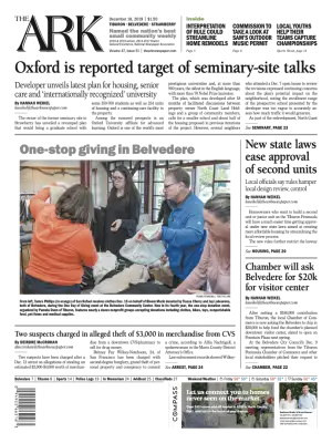 Front page of The Ark, December 18, 2019