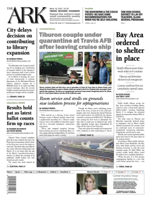 Front page of The Ark, March 18, 2020