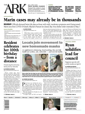 Front page of The Ark, April 1, 2020