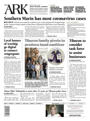 Front page of The Ark, April 15, 2020