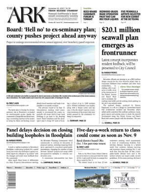 Front page of The Ark, September 30, 2020