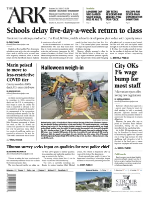 Front page of The Ark, October 28, 2020