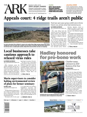 Front page of The Ark, November 4, 2020
