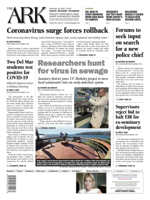Front page of The Ark, November 18, 2020