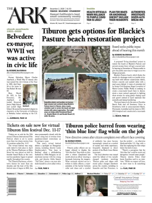 Front page of The Ark, December 2, 2020