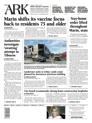 Front page of The Ark, January 27, 2021