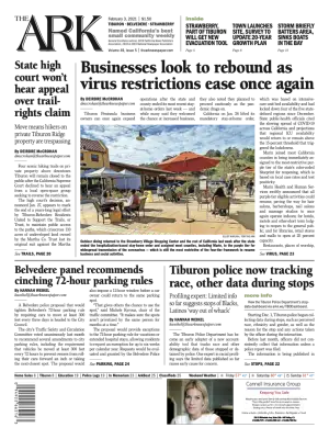 Front page of The Ark, February 3, 2021