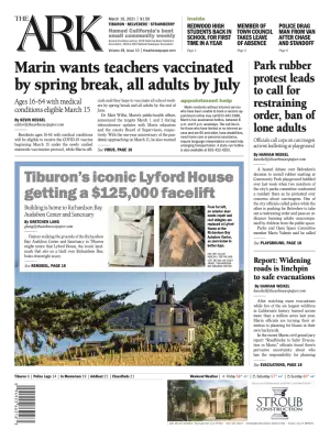 Front page of The Ark, March 10, 2021