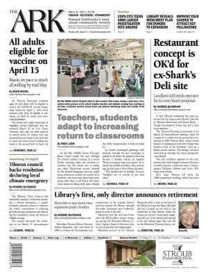 Front page of The Ark, March 31, 2021