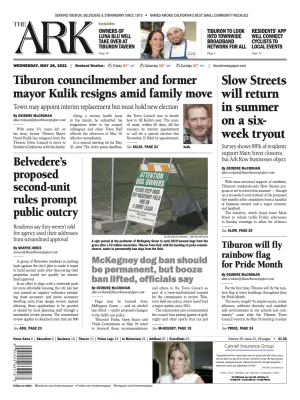 Front page of The Ark, May 26, 2021