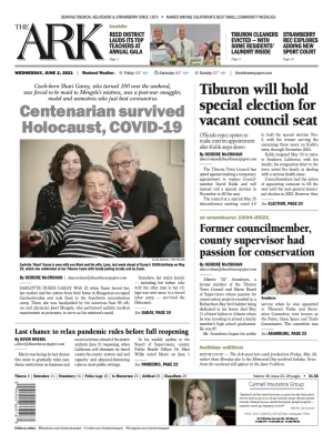Front page of The Ark, June 2, 2021