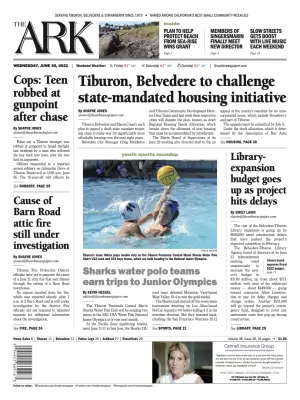 Front page of The Ark, June 30, 2021