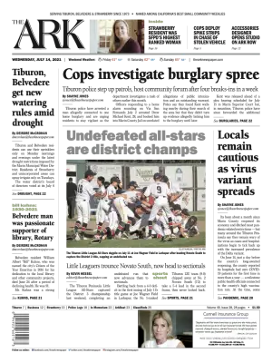 Front page of The Ark, July 14, 2021