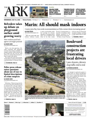 Front page of The Ark, July 21, 2021