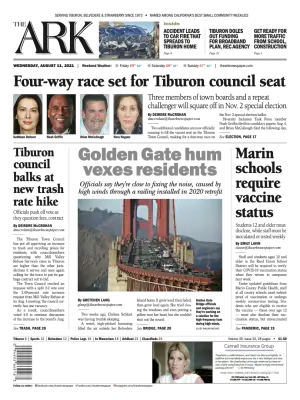 Front page of The Ark, August 11, 2021