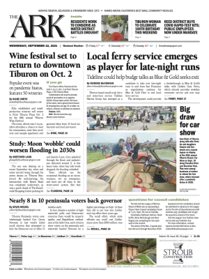 Front page of The Ark, September 22, 2021