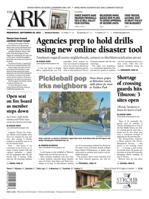Front page of The Ark, September 29, 2021