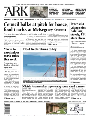 Front page of The Ark, October 13, 2021