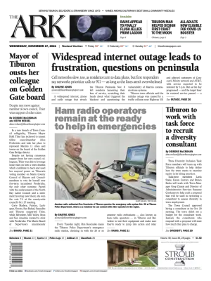 Front page of The Ark, November 17, 2021