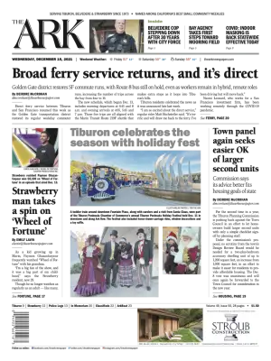 Front page of The Ark, December 15, 2021