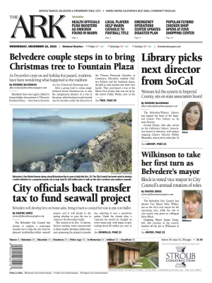 Front page of The Ark, December 22, 2021