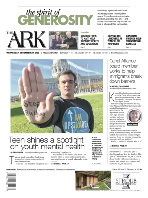 Front page of The Ark, December 29, 2021