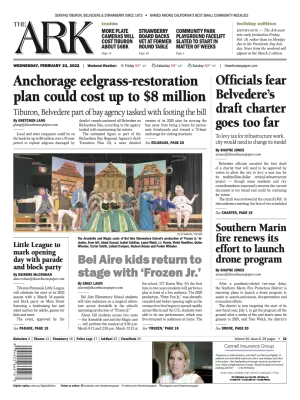 Front page of The Ark, February 23, 2022