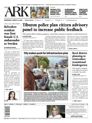 Front page of The Ark, March 16, 2022