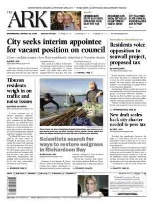 Front page of The Ark, March 30, 2022