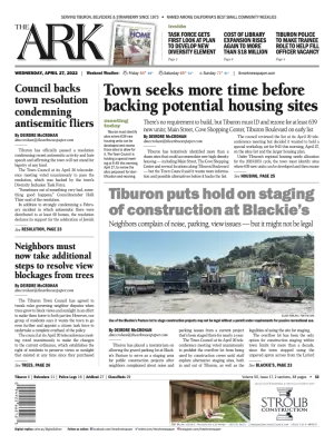 Front page of The Ark, April 27, 2022