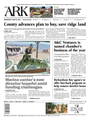 Front page of The Ark, June 29, 2022