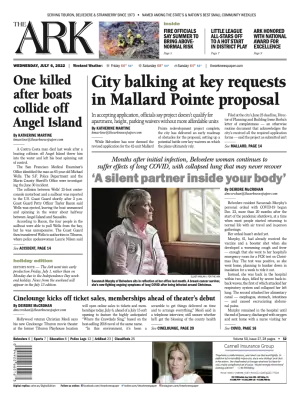 Front page of The Ark, July 6, 2022