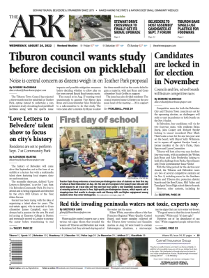 Front page of The Ark, August 24, 2022