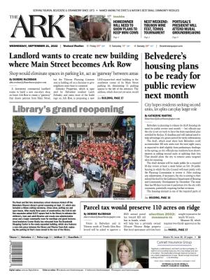 Front page of The Ark, September 21, 2022