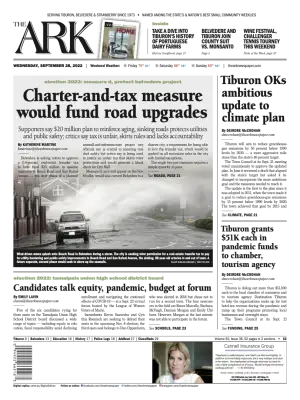 Front page of The Ark, September 28, 2022