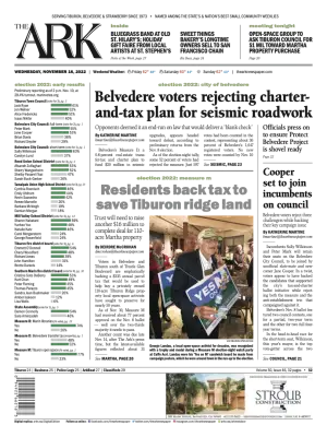 Front page of The Ark, November 16, 2022