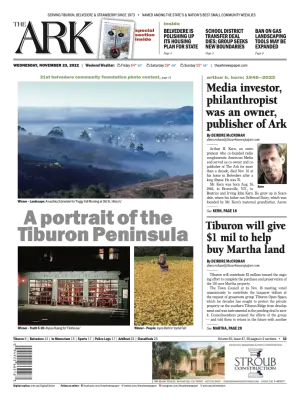 Front page of The Ark, November 23, 2022