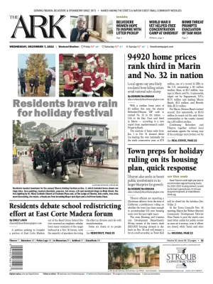 Front page of The Ark, December 7, 2022