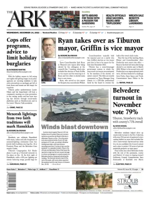 Front page of The Ark, December 14, 2022