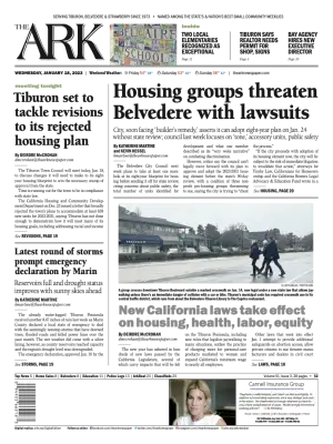 Front page of The Ark, January 18, 2023