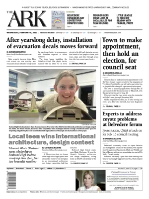 Front page of The Ark, February 8, 2023