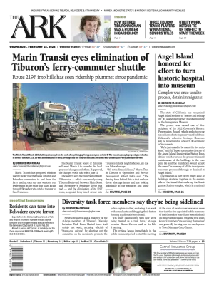 Front page of The Ark, February 15, 2023